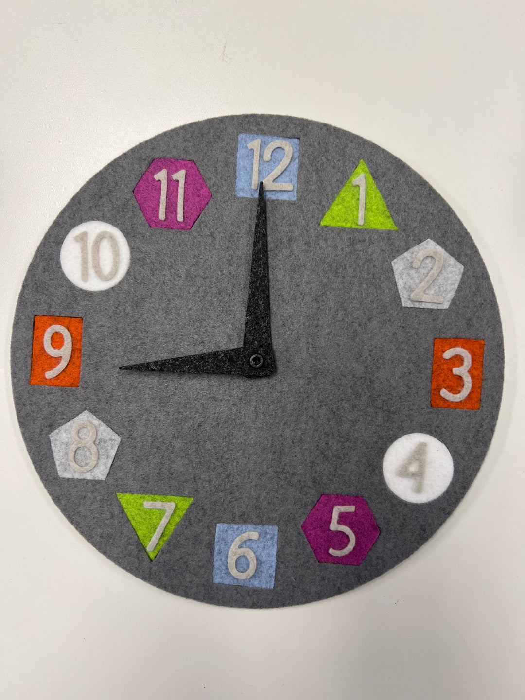 Clock with shapes