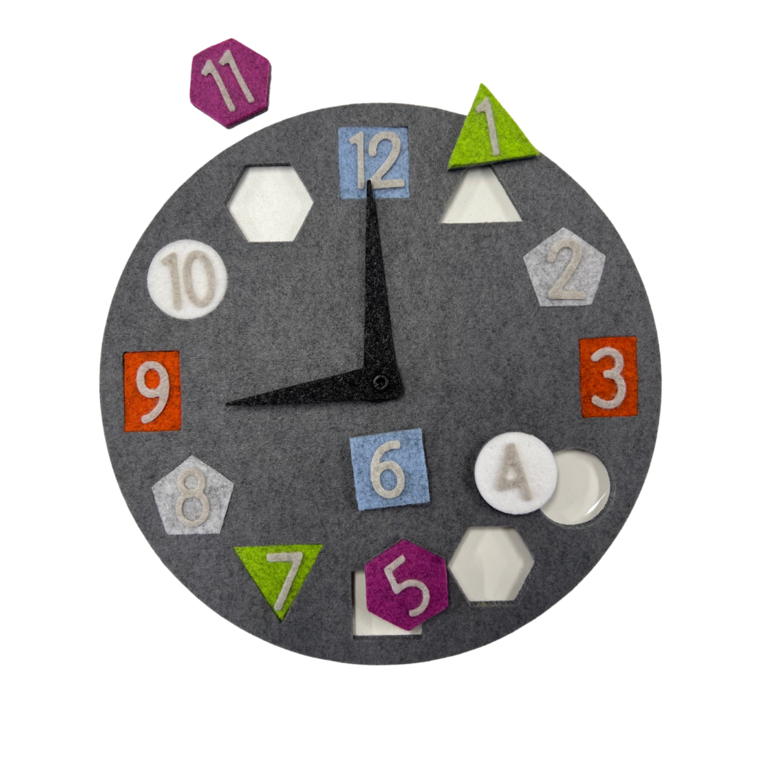 Clock with shapes