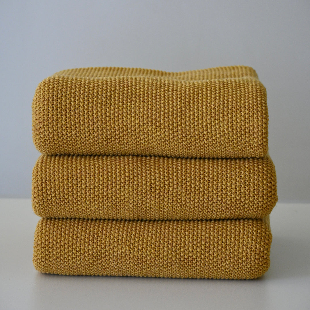 Merino wool blanket (mustard)