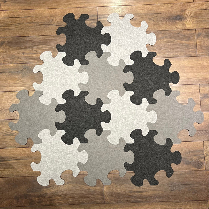 12 pcs felt puzzle playmat (3 color)