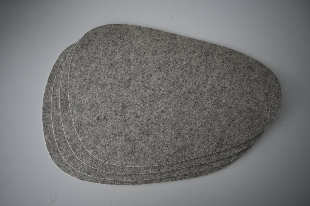 Teller-Tischset „Stone“ (grau) 4-tlg