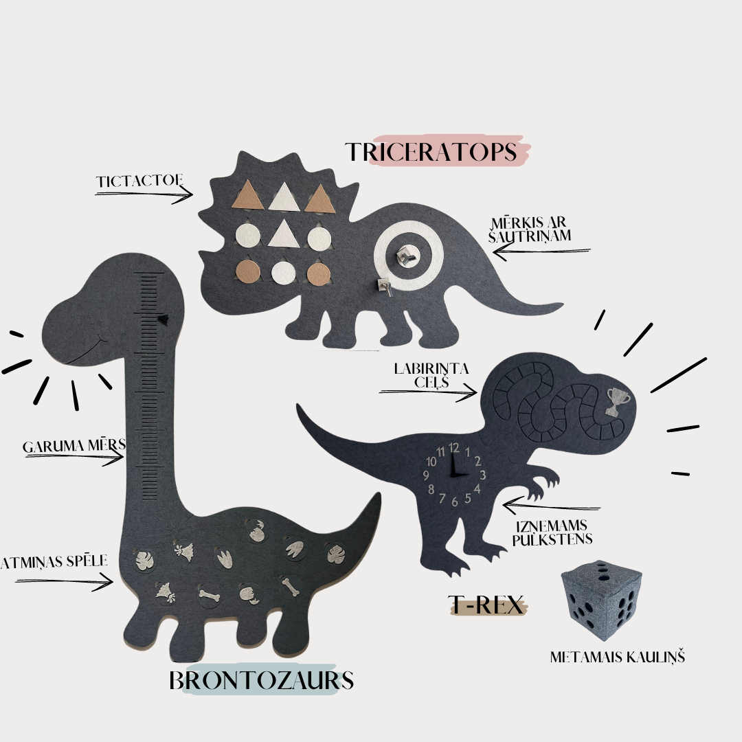 Aktivitāšu dēļi "Dinozaurs"