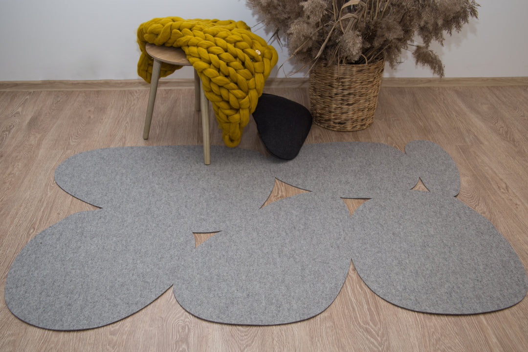 Medium carpet "Stone" (grey)