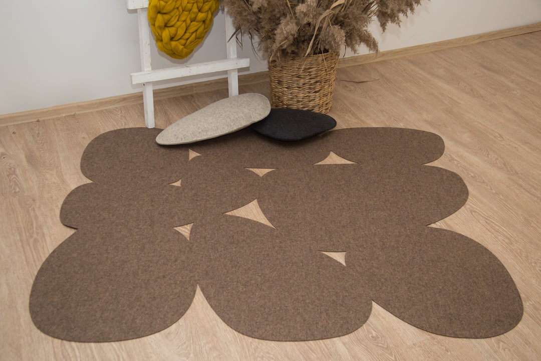 Large size “Stone” carpet (brown)