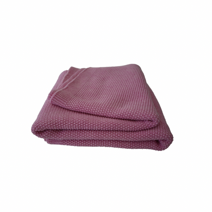 Decke aus Merinowolle (rosa)